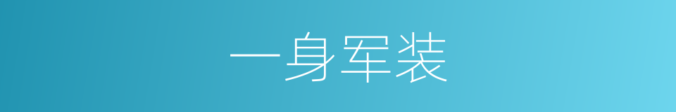 一身军装的同义词