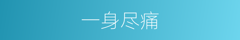 一身尽痛的同义词