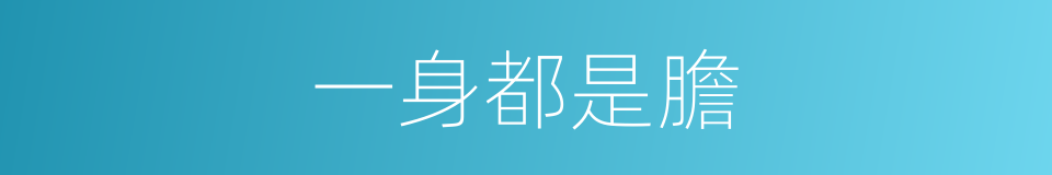 一身都是膽的意思