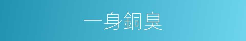 一身銅臭的意思