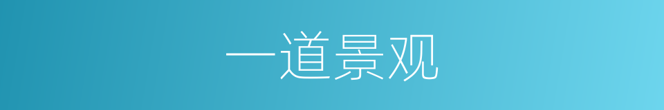 一道景观的意思