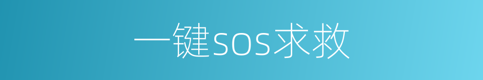 一键sos求救的同义词