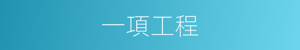 一項工程的同義詞