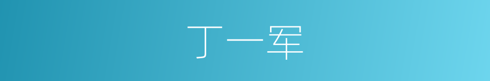 丁一军的同义词