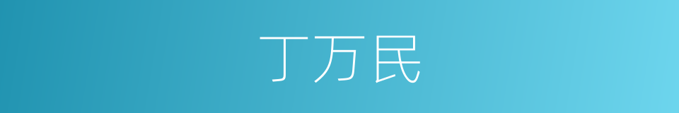 丁万民的同义词
