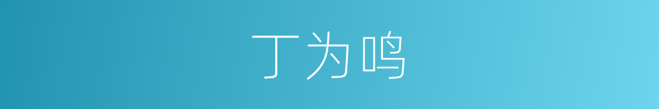 丁为鸣的同义词