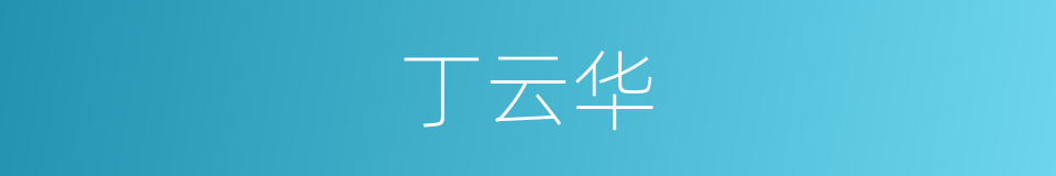 丁云华的同义词