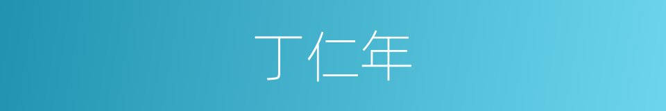 丁仁年的同义词