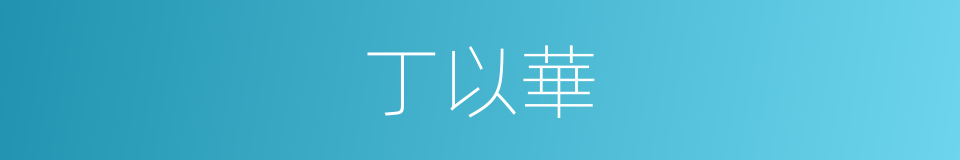 丁以華的同義詞