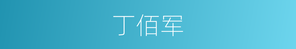 丁佰军的同义词