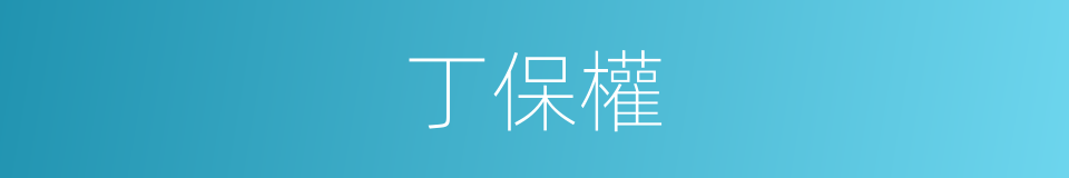 丁保權的同義詞