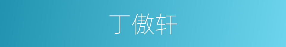 丁傲轩的同义词