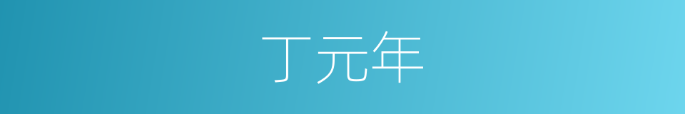 丁元年的同义词