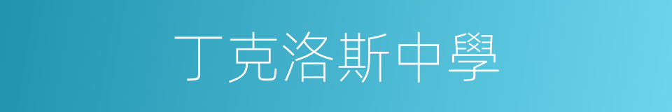 丁克洛斯中學的同義詞