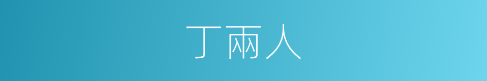 丁兩人的同義詞