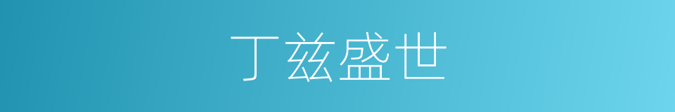 丁兹盛世的同义词