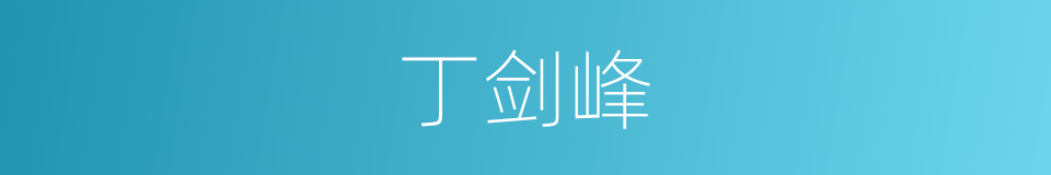 丁剑峰的同义词