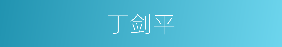 丁剑平的同义词