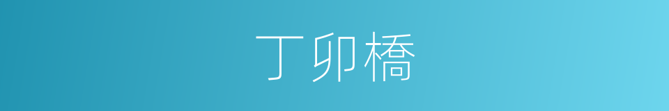 丁卯橋的意思