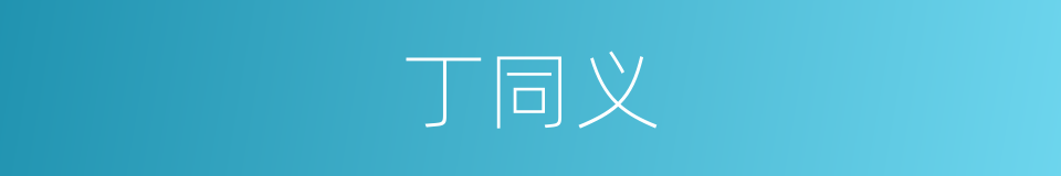 丁同义的同义词