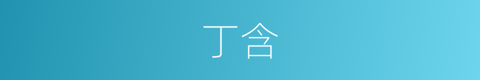 丁含的同义词