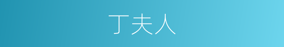 丁夫人的同义词