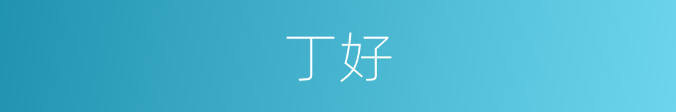 丁好的同义词