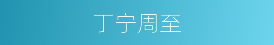 丁宁周至的同义词