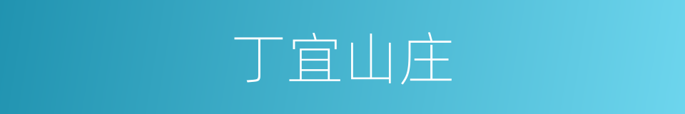 丁宜山庄的同义词