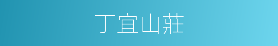 丁宜山莊的同義詞