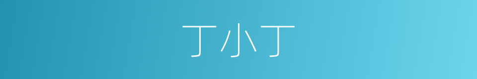 丁小丁的同义词