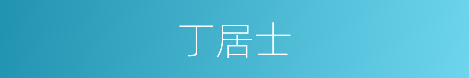 丁居士的同义词