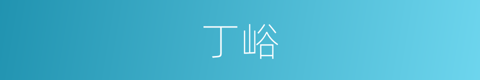 丁峪的同义词