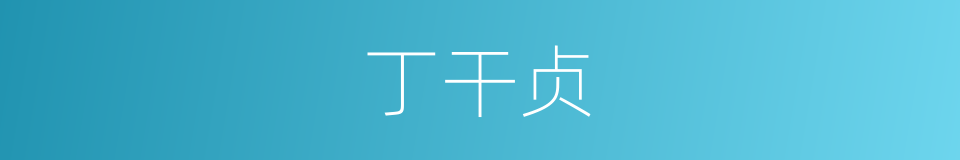 丁干贞的同义词