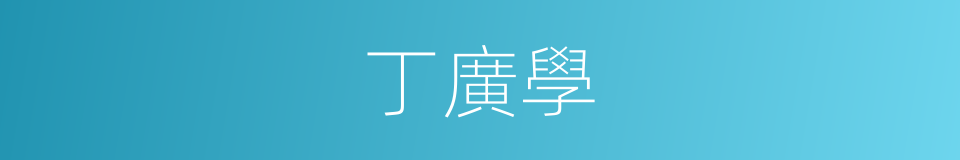 丁廣學的同義詞