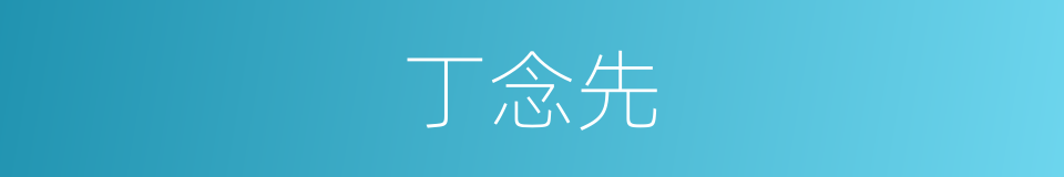 丁念先的同义词