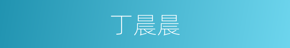 丁晨晨的同义词