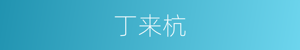 丁来杭的同义词