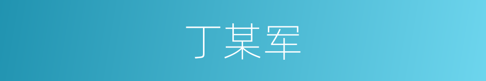 丁某军的同义词