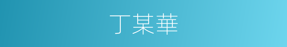 丁某華的同義詞