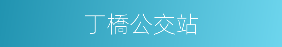 丁橋公交站的同義詞