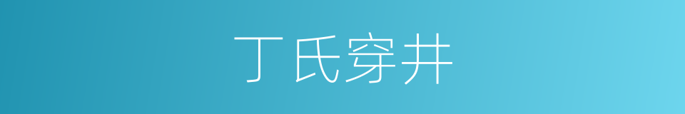 丁氏穿井的同义词