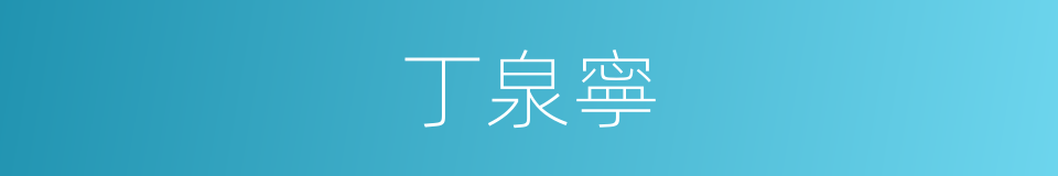 丁泉寧的同義詞