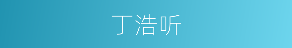 丁浩听的同义词