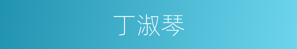 丁淑琴的同义词