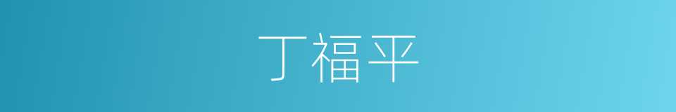 丁福平的同义词