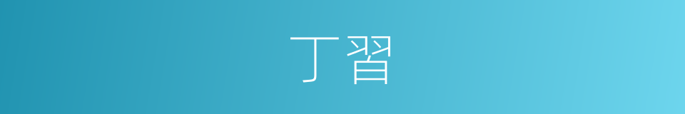 丁習的同義詞