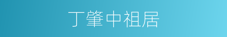 丁肇中祖居的同义词