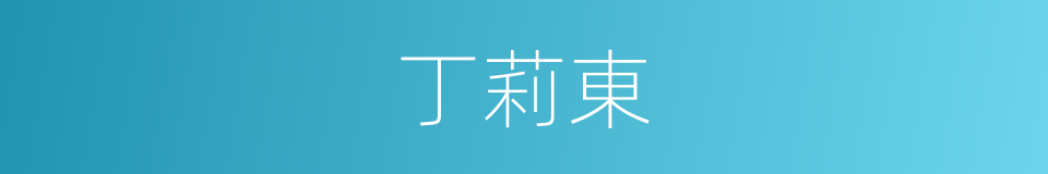 丁莉東的同義詞