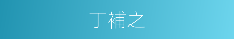 丁補之的同義詞